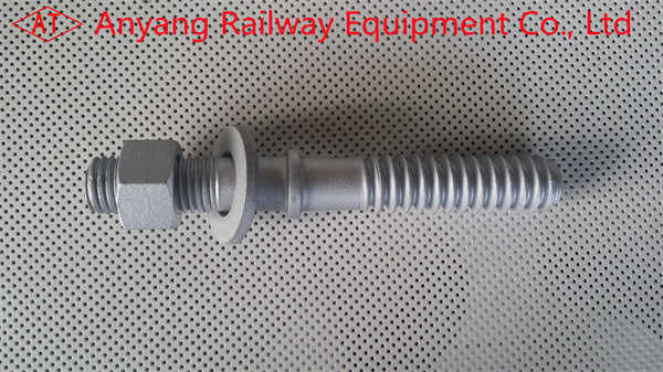 24*195 Threaded Spike with M24 Nut, and 25*50*6 Washer