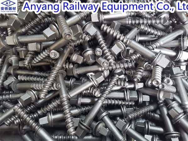High Qulaity Ss36 Rail Screw Spikes with Uls7 Washer for Concrete Sleeper