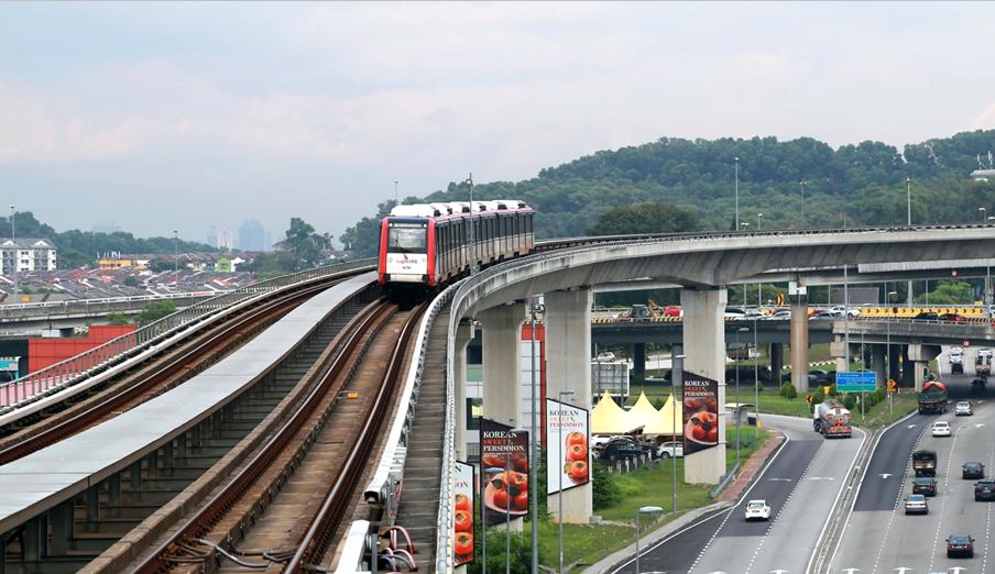 Ampang Light Rail Extension in Kuala Lumpur, Malaysia