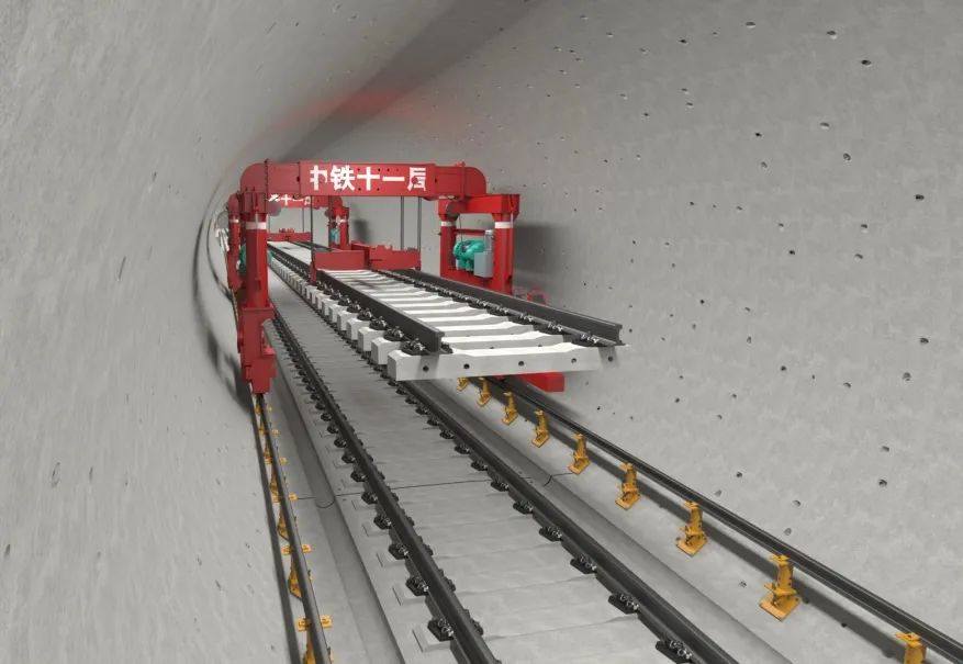 After the track is installed on the ground, how is it put into the subway tunnel