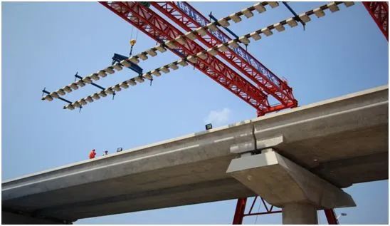 Steel spring floating plate vibration damping ballast for Qingdao Metro 13
